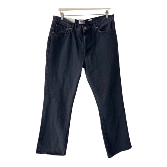 AGOLDE x Revolve Mid Rise Relaxed Boot Cut Jeans Black Size 32 NWT Classic - Picture 9 of 11